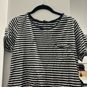 Jcrew black and white striped tee